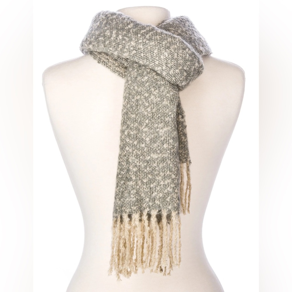 Oversized Newport Two Tone scarf or shawl material is extremely warm